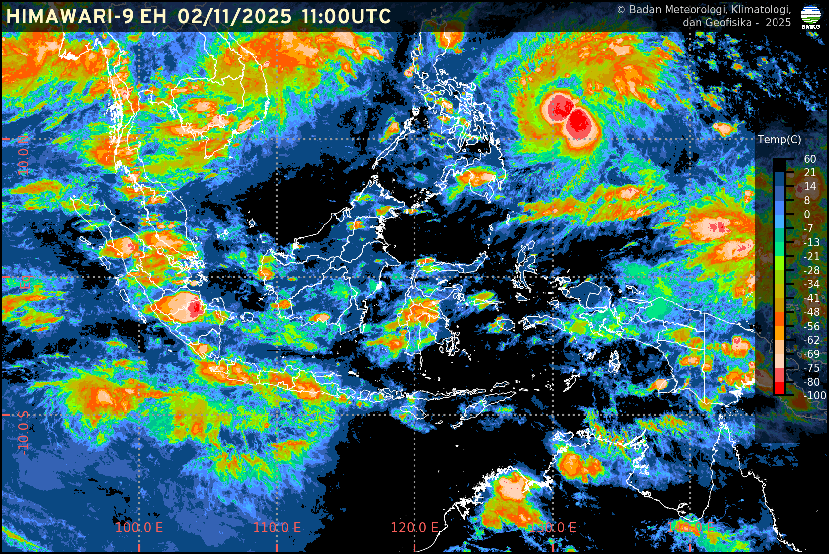 Citra satelit prakiraan cuaca hari ini