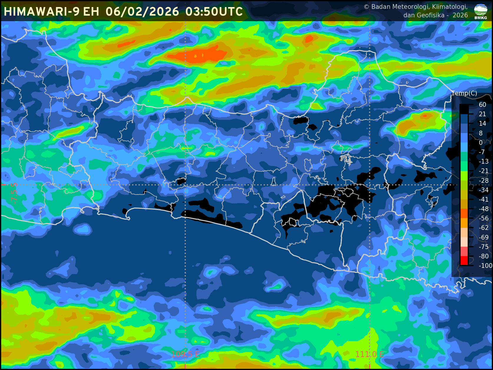 Satelit Himawari-8 IR Enhanced [Jawa Tengah] | BMKG