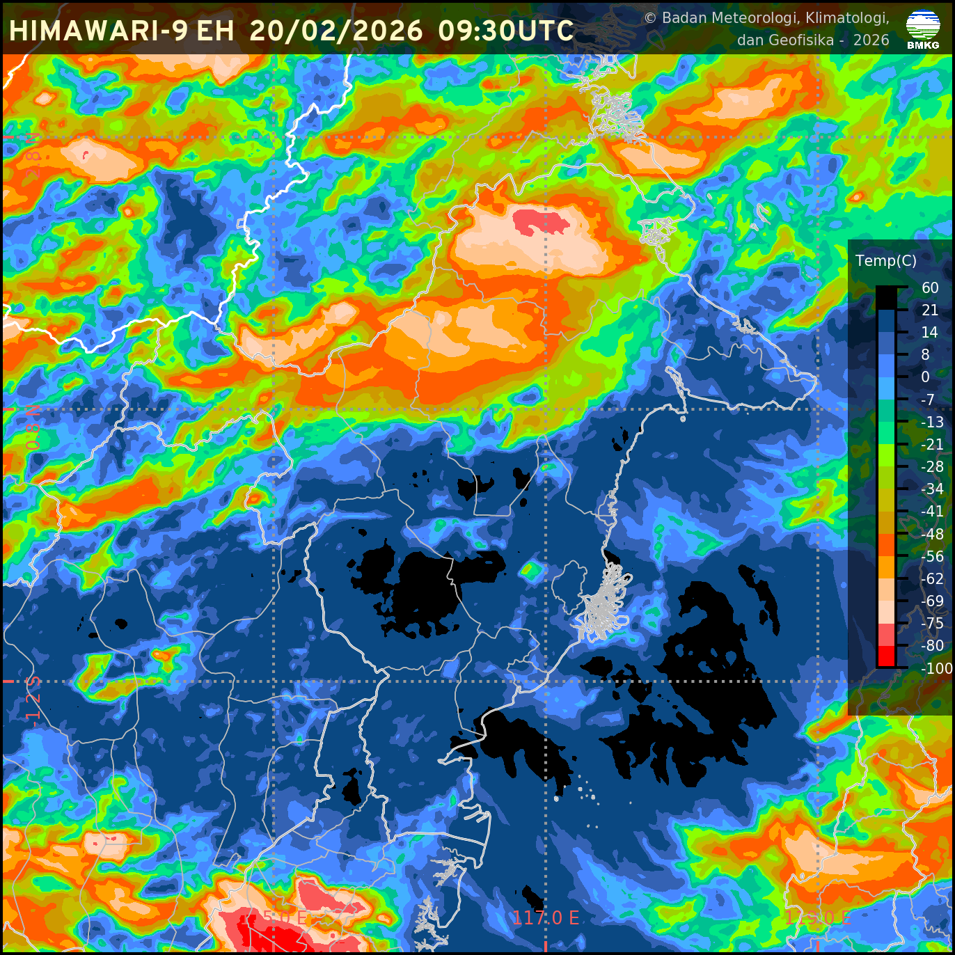 Citra Satelit Himawari Kalimantan Timur