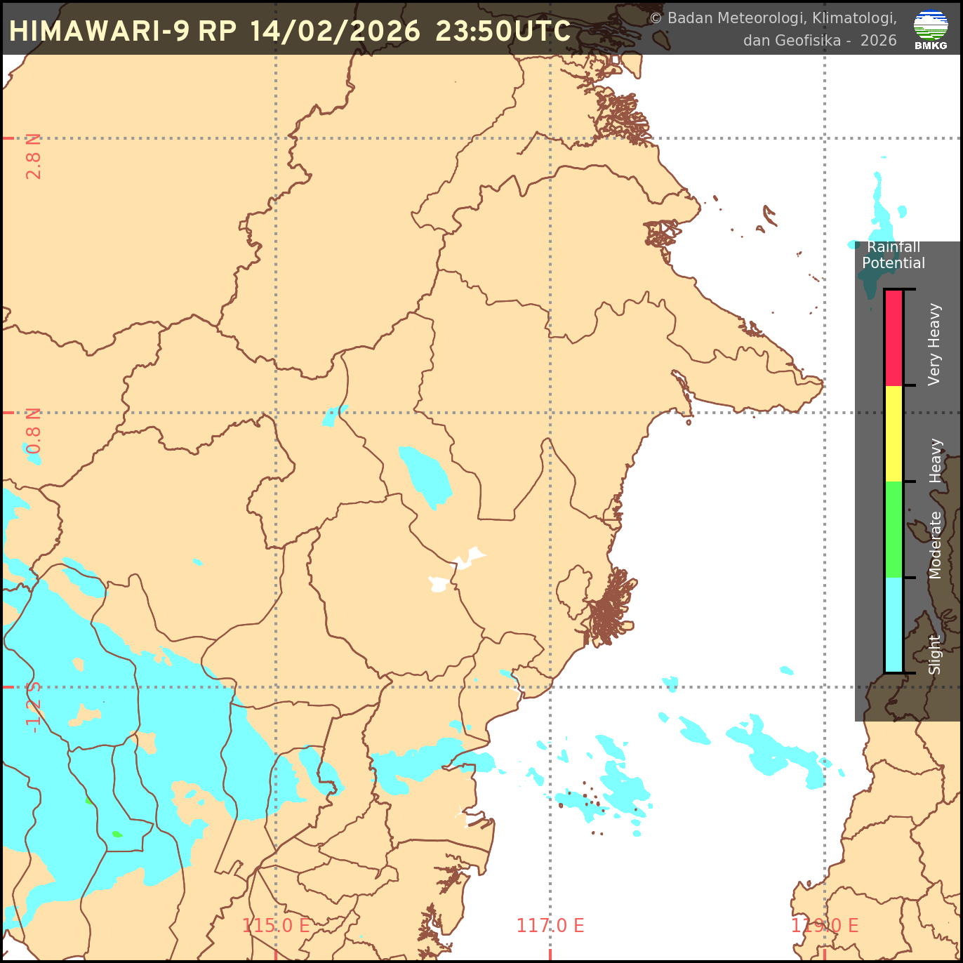 Citra Satelit Himawari Kalimantan Timur
