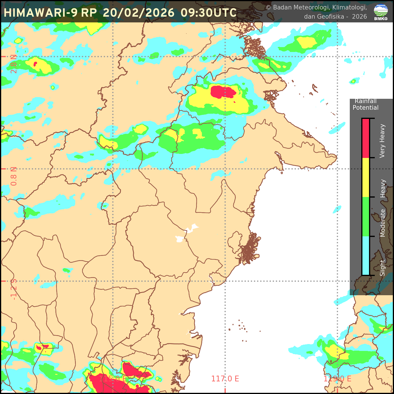 Citra Satelit Himawari Kalimantan Timur